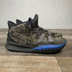 Nike Men’s Size 8.5 Kyrie 7 Grind Basketball Shoes Black Blue Athletic Sneakers
